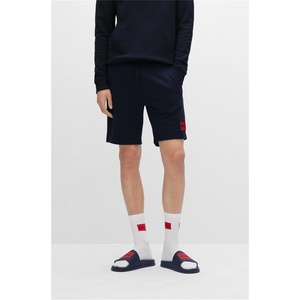 Hugo Поларени къси панталони Hugo Mens HUGO Jogger Fleece Shorts with Logo Detail - Soft Cotton-Blend Jersey - Navy 405