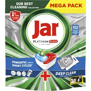 Jar Tablety do myčky Platinum Plus Blue Deep Clean 102 ks