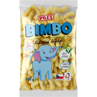 POEX BIMBO kukuřičné křupky bez soli 100 g