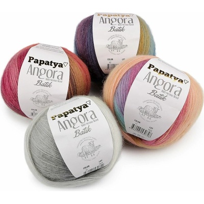 Pletací příze Papatya Angora Batik 100 g - 5 (02) hnědá