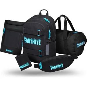 Baagl BAAGL КОМПЛЕКТ 5 Skate Fortnite Blue: раница, спортна чанта, чантичка за кръста, калъф за лаптоп, по (A-36557)