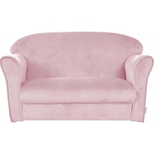 Roba Svetloružová zamatová detská pohovka 78 cm Lil Sofa