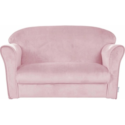 Roba Svetloružová zamatová detská pohovka 78 cm Lil Sofa