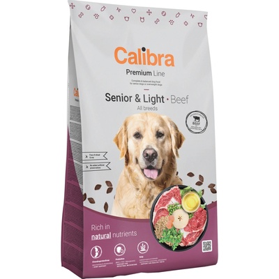 Calibra Premium Calibra Dog Premium Line Senior & Light Beef 12 kg