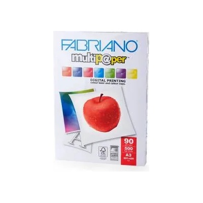 Fabriano Копирна хартия Fabriano Multipaper, A3, 420 x 297 mm, 110 m, 90 g/m2, Гланц, 500 листа, 1505100195