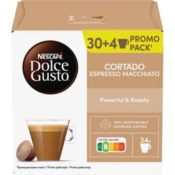NESCAFÉ Кафе капсули NESCAFE Dolce Gusto - Cortado Promo pack 30+4, 34 напитки (12551142)