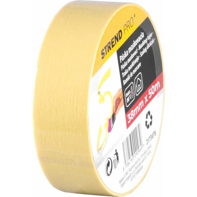 Strend Pro Páska malířská maskovacia lepicí 80°C 38 mm x 50 m žlutá