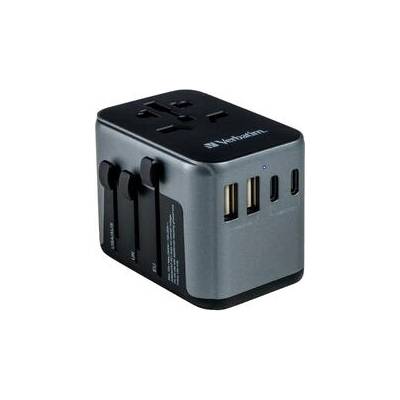 Адаптер, Verbatim UTA-03 Universal Travel Adapter with 1 x USB-C PD 30W (49545)