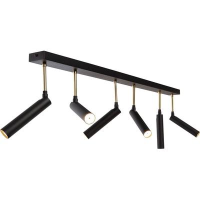 Kaspa Таванна или стенна лампа Lars 6 черно-златиста (50720605)