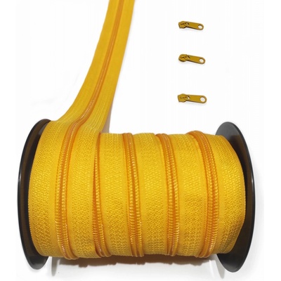Zip spirálový žlutý 5 mm metráž