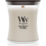 WoodWick Tonka & Almond Milk ароматна свещ с дървен фитил 275 гр