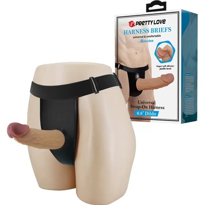 Пенис колан, мека на допир глава, 17, 5см. - Pretty Love Houston (DEBRA01603)