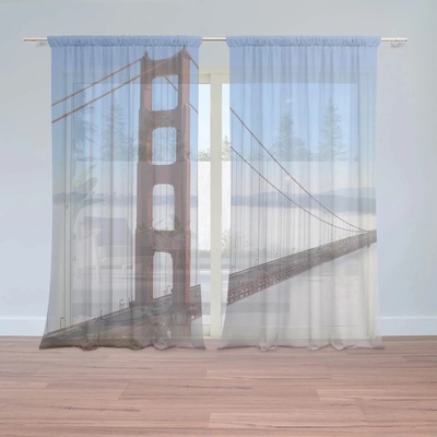 Sablio Záclony Golden Gate v hmle: 2ks 150x250cm