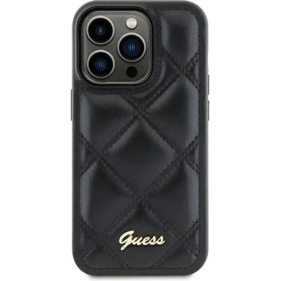 GUESS Кейс Guess GUHCS23FEPSQSQSK за Samsung Galaxy S23 FE S711, черен / черен, твърд, Quilted Metal Logo (GUE003436-0)