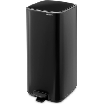 Brabantia Матово черно стоманено кошче за боклук с педал 30 l Bo - Brabantia (238109)