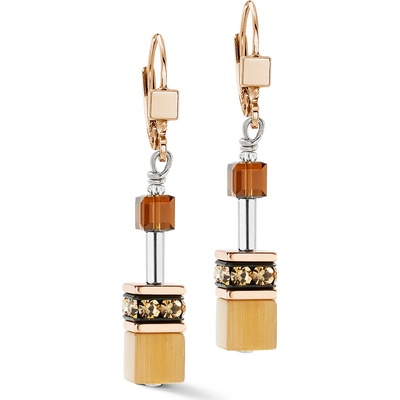 COEUR DE LION Náušnice s tigrím okom a Swarovski 2838201100