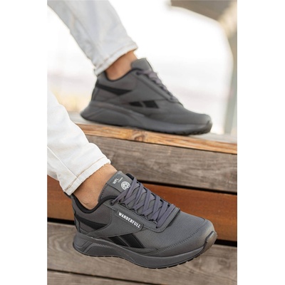 Moda Trend Мъжки спортни обувки - Опушеносиви #358816 (358816_Черно)