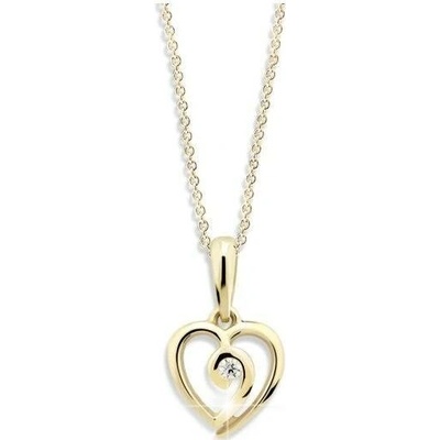 Cutie Diamonds Přívěsek ze žlutého zlata s diamantem Srdíčko DZ6298 1609 40 00 X L1