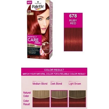 Schwarzkopf Perfect Color Care 678 Rubínovo červený farba na vlasy