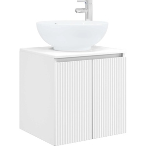 vidaXL Монтирана на стена мивка и тоалетка Бяло 49, 5 x 44, 5 x 65 см (890442)
