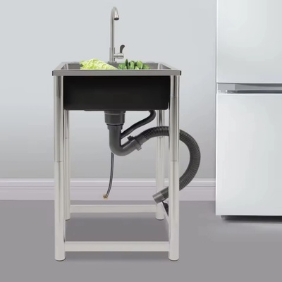 Fala Двойна мивка с плот и неръждаема метална стойка