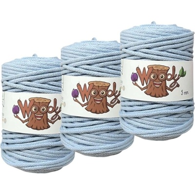 Woody Crafts 3x Woody 5 mm – Nebeská modrá (100m)
