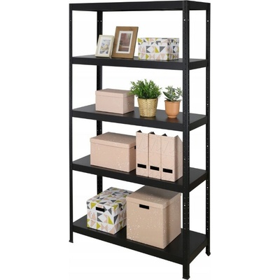 Kovona System Regál 180 x 80 x 40 5 políc lak čierny