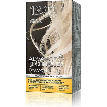 Avon profesionální barva na vlasy velmi světlá platinová blond 12.01