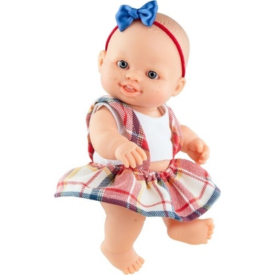 Paola Reina Realistická holčička Sára s čelenkou Los Peques 21 cm
