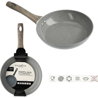 marka niezdefiniowana HLINÍKOVÁ PÁNEV 24 CM 2,5 MM S MARMOROVÝM POVRCHEM *7596