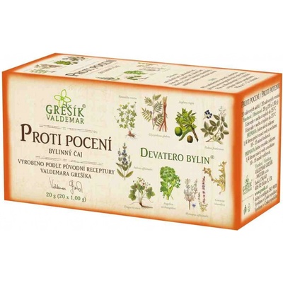 Grešík Proti pocení porcovaný Devatero bylin 20 x 1 g