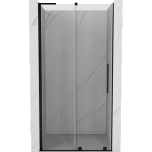 Mexen Velar L плъзгащи се душ врати 90 см, прозрачни, черни - 871-090-003-01-70 (871-090-003-01-70)