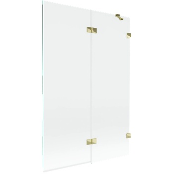 Mexen Lunar параван за вана с две крила, десен 120 x 150 см, прозрачен, златист - 897-120-100-50-00-P (897-120-100-50-00-P)