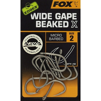 Fox Edges Wide Gape Beaked X Hooks Micro Barbed vel.2 10 ks