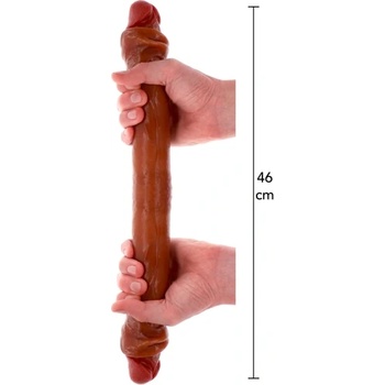 ToyJoy Двуслойно силиконово дилдо Foreskin Double Dong 46 см