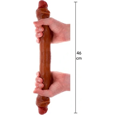 ToyJoy Двуслойно силиконово дилдо Foreskin Double Dong 46 см