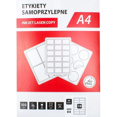T-Pack ETA09903801 Samolepící etikety 99,1 x 38,1 mm 14 ks na A4 100 listů
