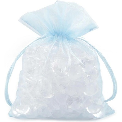 Dárkový pytlík 13x18 cm organza - (9) modrá světlá (10 ks)