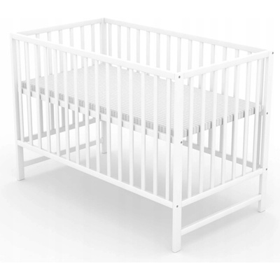 Baby Nellys Drevená postieľka 60 x 120 cm biela