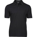 TEE JAYS tj1405 / Мъжка еластична поло тениска от плътен памук - черна m (18140500202)