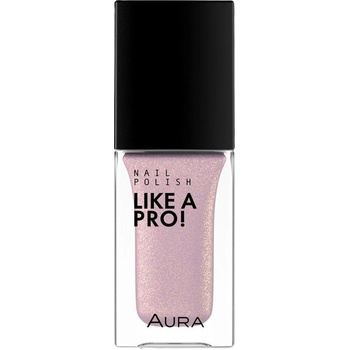 Aura Like a Pro! Лак за нокти, бебешкорозово с брокат, N104