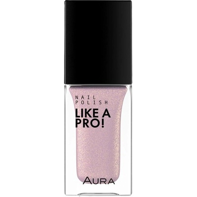 Aura Like a Pro! Лак за нокти, бебешкорозово с брокат, N104