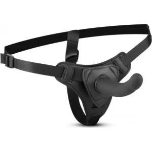 Easy Страпон колан с извито силиконово дилдо Banger Strap черно