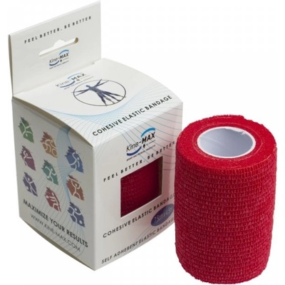 Kine-MAX Cohesive Elastic Bandage - 7,5 cm x 4,5 m - Červená