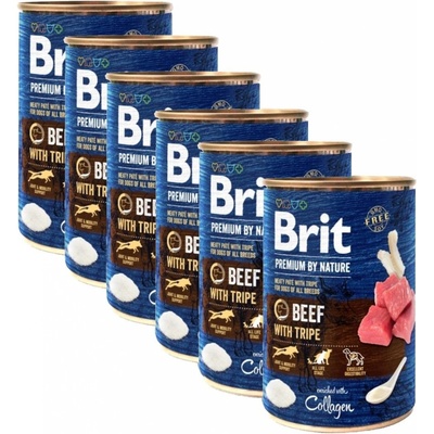 Brit Premium by Nature Beef with Tripes 6 x 400 g