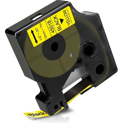 Compatible Съвместима лента DYMO 45018 D1 - 12mm x 7m - Черен печат / Жълт фон KP36489