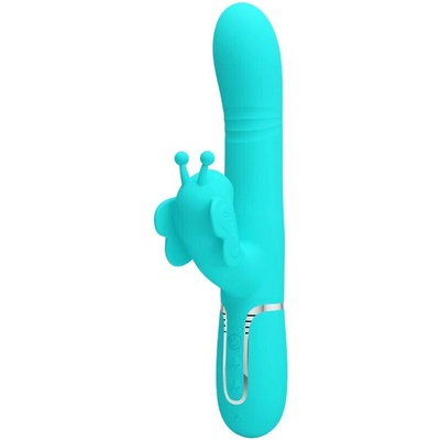 Pretty Love Multifunction Rabbit 4 In 1 Butterfly Aqua Green