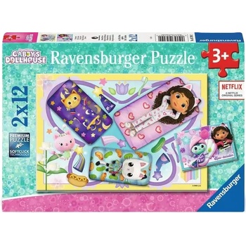 Ravensburger Детски пъзел Ravensburger от 2 х 12 части - Gabby's Dollhouse (5709)