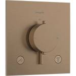 Hansgrohe Ecostat Comfort E - Термостатичен смесител, за вграждане, за 2 консуматора, четкан бронз 33711140 (33711140)