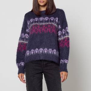 Marant Etoile Блуза Marant Etoile Dully Intarsia-Knit Sweater - Blue